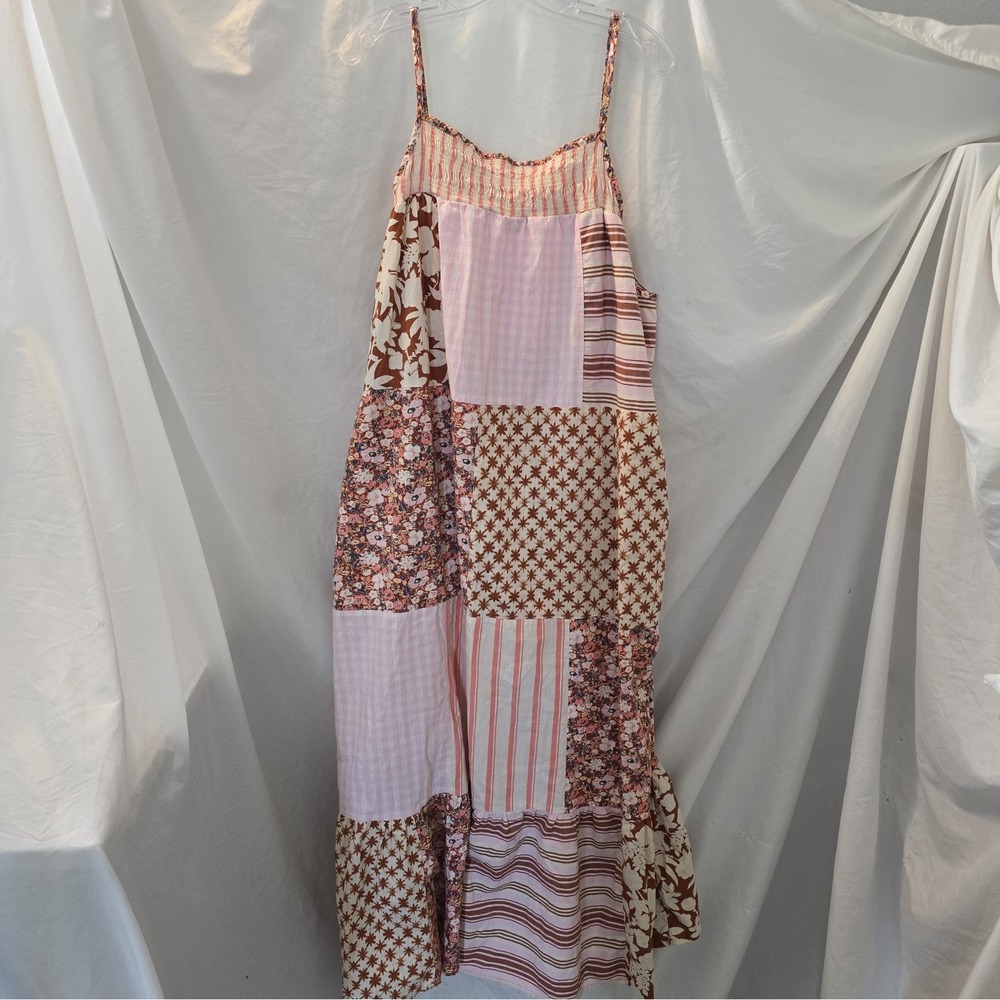 Universal Thread Patchwork Sleeveless Dress Pink Boho-chic Cottagecore Size 2X